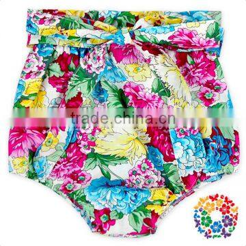 Custom Different Flower Patterns Plain Baby Bloomers Clothes Wholesale Cotton Short Shorts