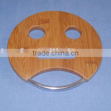 Bamboo trivet- smile shape