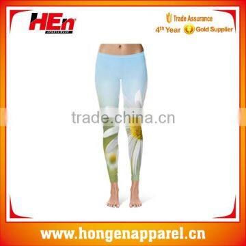 Hongen appeal Sunflower beautiful yoga pants sexy hot style /design leggings for girls