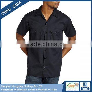 Adult's Plus Size Short Sleeve Safari Shirt With Two Pockets With Flap Closure at Chest photo-6