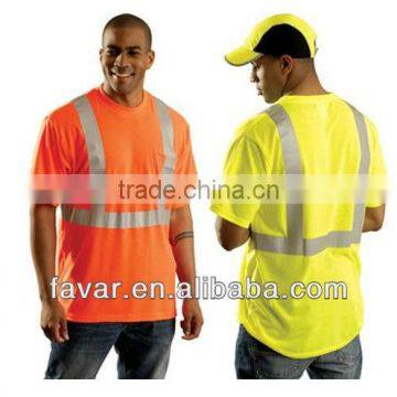 Class 2 High Visibility T-Shirt with Stripes Short Sleeve