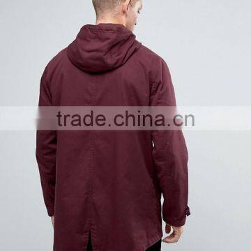 2017 Xinlan Manufacturer High Quality New Design Autumn Durable 100% Cotton Burgundy Running Casual Men Jacket photo-2