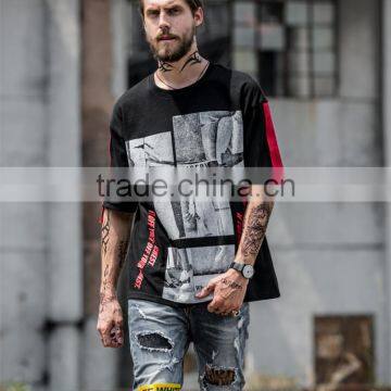 OEM Fashion Men Short Sleeve 200g 100% Cotton Round Neck Breathable Screen Print Custom Tshirt photo-2