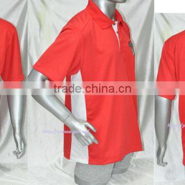 Men Polo shirt, short sleeve 100% polyester dri - fit with embroidery