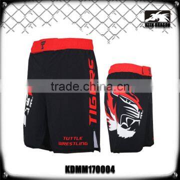 BJJ tiger print custom design mma shorts with heavy material