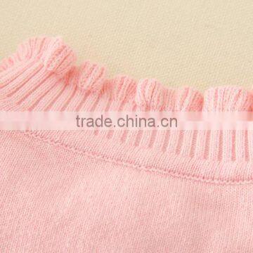 Turtleneck Collar Pink Sweaters Plain Knitted Clothes Appliqued Tiny Flower Full Sleeve Winter Garments Warm photo-4
