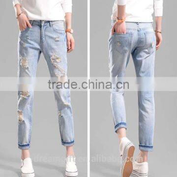 2016 New Fashion Women Slim Jeans Blue Jeans Female Stretch Pencil Jeans Female Hole photo-6