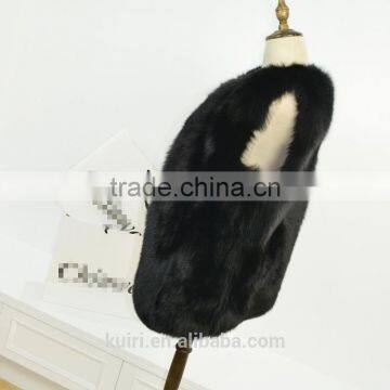 2017 New Fluffy High Quality Real Fox Fur Vest Women in Blue and Red PC-256 photo-4