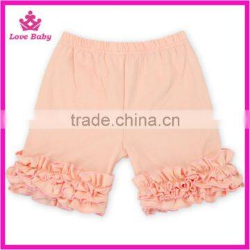 Solid Color Fancy Kids Summer Short Pants Ruffled Children Summer Shorties