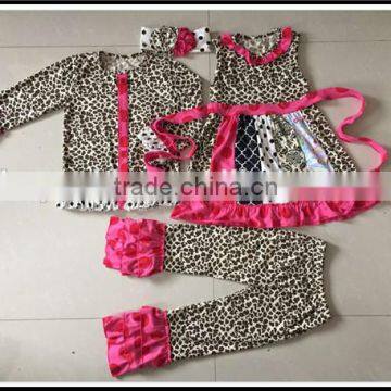 Easter Spring Fall 2016 Ruffles Baby Girl Boutique Clothing Holiday Matching Dots Pants Giggle Moon Girl Cotton Remake Outfit photo-5