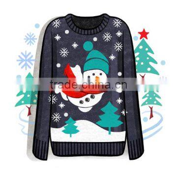 2018 women funny crewneck Snowman ugly christmas sweater