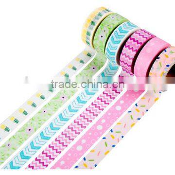 6 Colors Washi Tape One Set Colors Adhesive Paper Tape photo-2