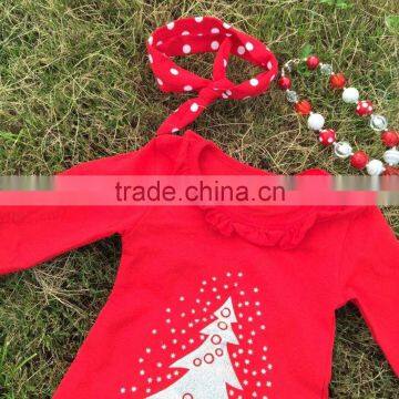 Girls Red Christmas Dress Hot Sell Baby Girl's Cotton Full Sleeve Dress 2-7years Party Christmas Tree Dress Princess Dresses photo-2