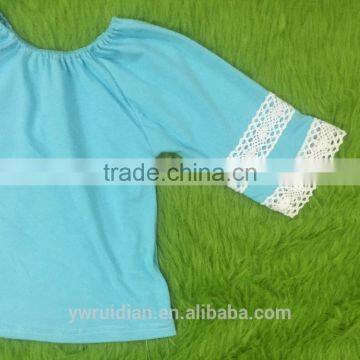 Kids Girl Lace Shirts Sunny Girl Clothing Top Fashion Girl t Shirt 3/4 Sleeves Shirt photo-3