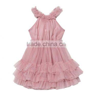 Ruffled Chiffon Dance Princess Dress Lastest Kids Frock Design for Girls photo-2