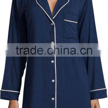 Custom Pajamas Manufacturers Wholesale Clothing Fashion Sleepshirt For Women Sleep Wear Long Sleeves Nightwear photo-4