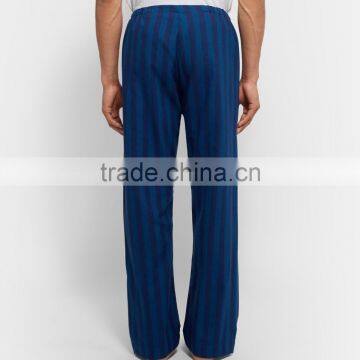 Navy Cotton Men's Sleepwearing Shirt and Pants Comfortable Loungewear With Notch Lapels and Patch Pockets photo-4