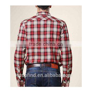 fashion shirt men shirt 100% cotton plaid shirt