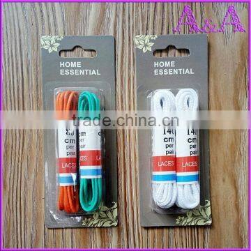 Jieli Real Flat Leather Shoe Laces With Metal Aglets photo-5