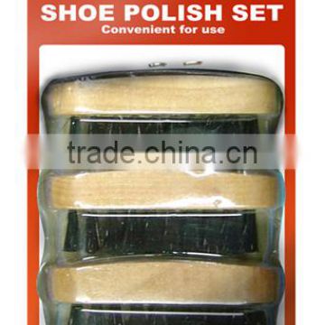 3 pcs Shoe Brush packed in blister card