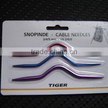 Knitting accessory 3pcs metal cable needle