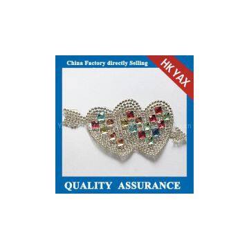 D1013 New arrival hot fix rhinestone patch for decoration
