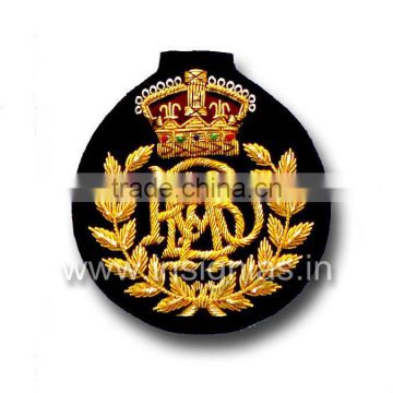 Embroidered bullion wire badges