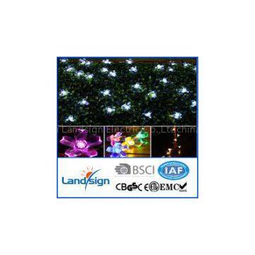 solar light factory landsign plastic 10*white LED led decorative flower lights