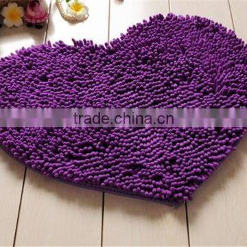Shaggy rugs Heart Shaped chenille microfiber Door Mat