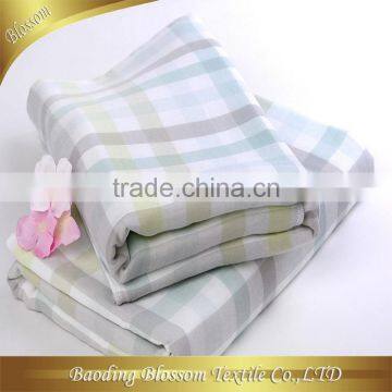 Stripe Gauze Cotton Jacquard Blanket HRM Terry Towel Quilt Gift Blanket Set