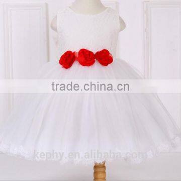 2017 Lace Child Wedding Dress Skirt Sleeveless Rose Princess Dress