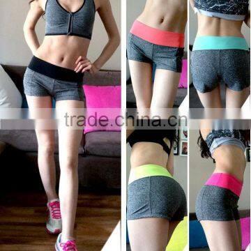 Compression Fold Over Yoga Wear Wholesale Womens Running Shorts photo-3