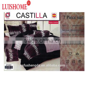 very soft 7pcs/8pcs pv fur patchwork comforter sets