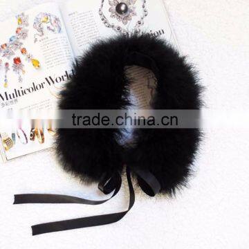 SJ046 New Arrival 2017 Women Turkey Feather Collar Scarf