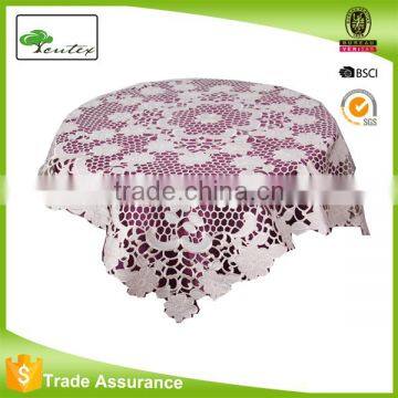 everyday use white color embroidered table cloth