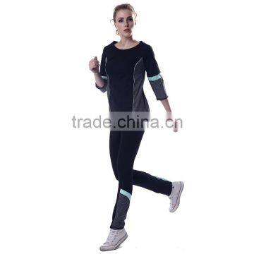 3/4 Sleeve Polyester Fabric for Women Sportswear Suit photo-2