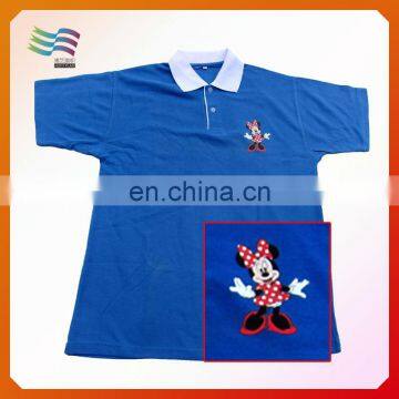 custom made embroidered logo high quality polo shirt