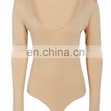 Hot Selling Long Sleeve V Neck Tight Woman Adult Bodysuit