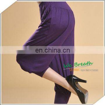 Women's 3/4 Capri Pants Bamboo Fiber Hidden Elastic Band photo-3