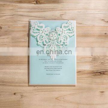 5190 White Elegant Laser Cut Wedding Invitation Cards