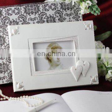 Double heart design Elegant resin signature guest book wedding party decorations