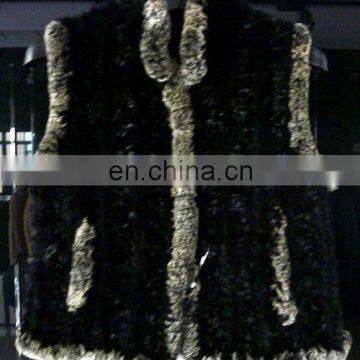 Fashion women rex rabbit fur vest