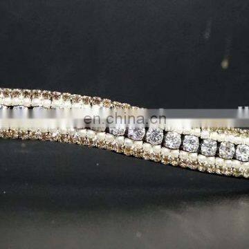 Horse Designer Browbands 5 row crystal