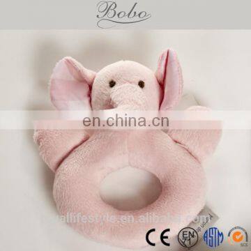 Plush animal shaped baby wrist rattles