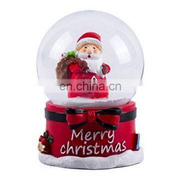 New design polyresin santa statue snow globe