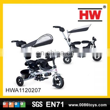 Double Baby Walker Trike With 3 Wheels Bicycle