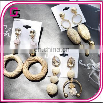 2017 Hot Top ball straw fashion hotselling earrings