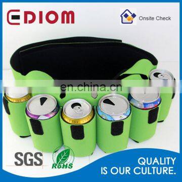 Wholesale Camouflage Insulated Personalized Foldable Trimmed Screen Print Neoprene Rubber Freezable 4 Pack Beer Can Holder