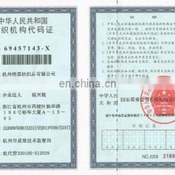 organization institution code certification