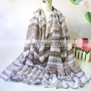100% knitted viscose woven scarves